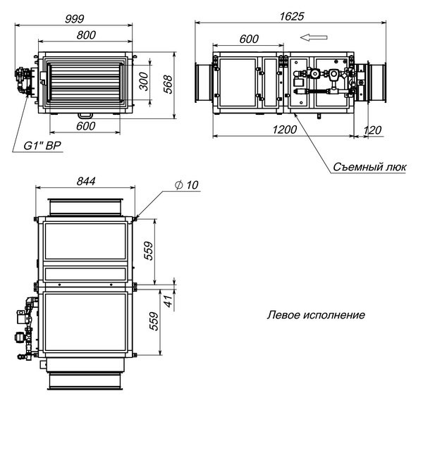 Schéma de raccordement pour une ventilation de soufflage avec un réchauffeur