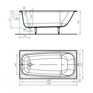 Dimensions standard des baignoires : dimensions standard des sanitaires en acrylique et fonte