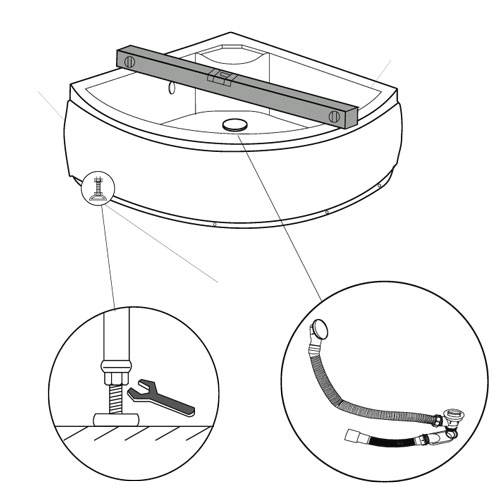 Schéma de montage du receveur de douche Triton