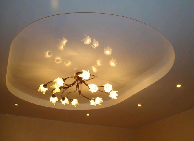 Hypothèque sous un lustre dans un plafond tendu: instructions d'installation de plates-formes pour lustres