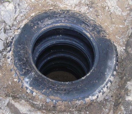 Comment organiser une fosse septique à partir de pneus de vos propres mains: instructions étape par étape