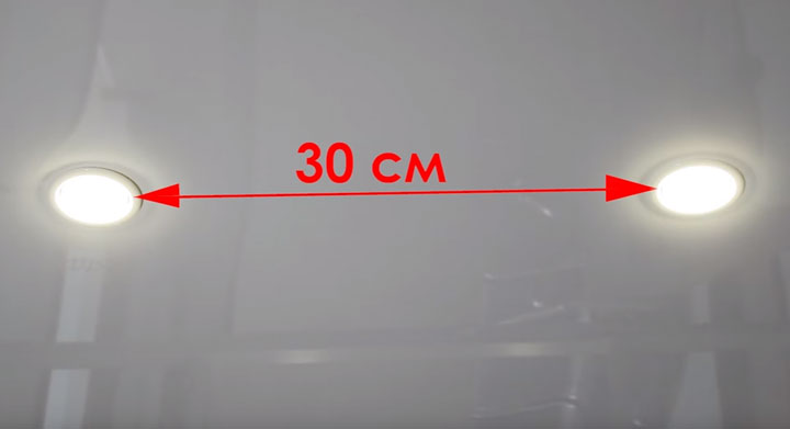 Ampoules pour plafonds tendus: règles de choix et de connexion + dispositions des lampes au plafond