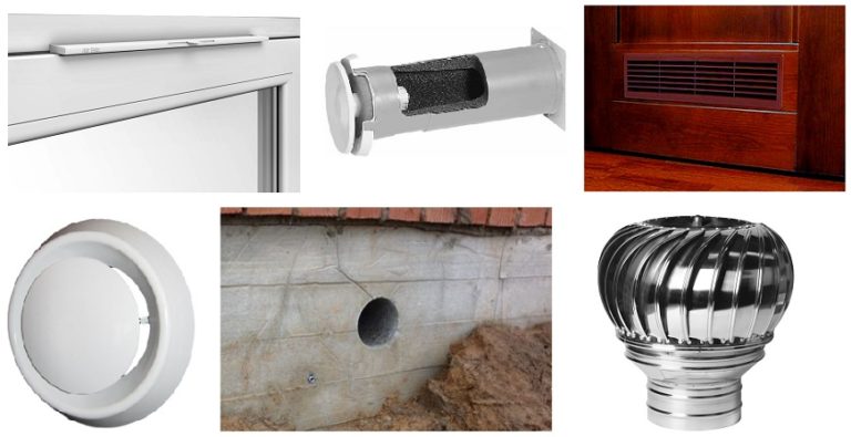 Ventilation d'échappement à travers le mur vers la rue : installation de la vanne à travers un trou dans le mur