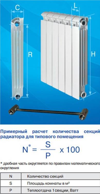 Radiateurs de chauffage en aluminium: calcul du nombre de sections, comment calculer la puissance des batteries par zone pour une maison particulière