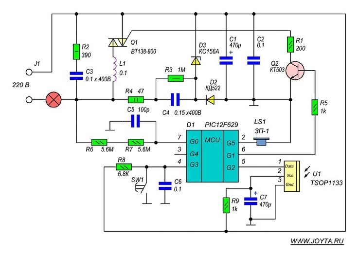 Gradateur pour lampes à incandescence - le principe de l'appareil, le schéma de connexion, la fabrication de bricolage