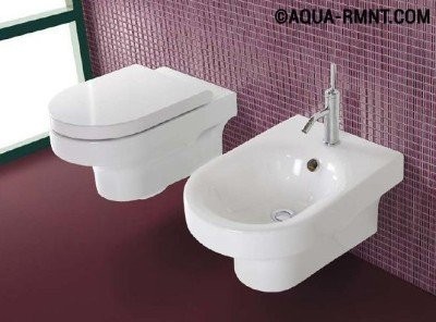 Aperçu comparatif du couvercle du bidet, de la tête du bidet et de la fixation du bidet et de leur connexion