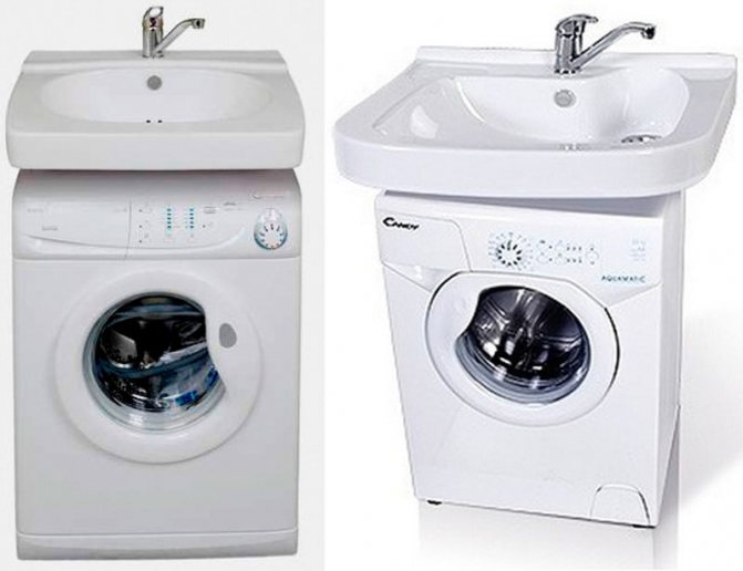 Évier au-dessus de la machine à laver: caractéristiques de conception + nuances d'installation