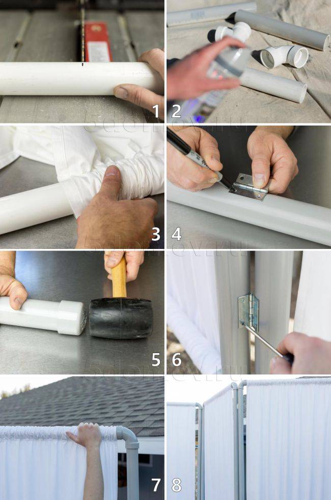 Classe de maître d'écran à faire soi-même à partir de tuyaux en plastique