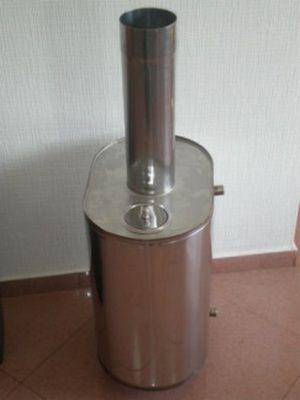 Construction d'une cheminée dans un bain de métal ou de brique