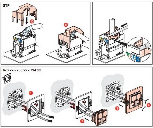 Nous connectons la prise Internet rg 45, instructions avec vidéo