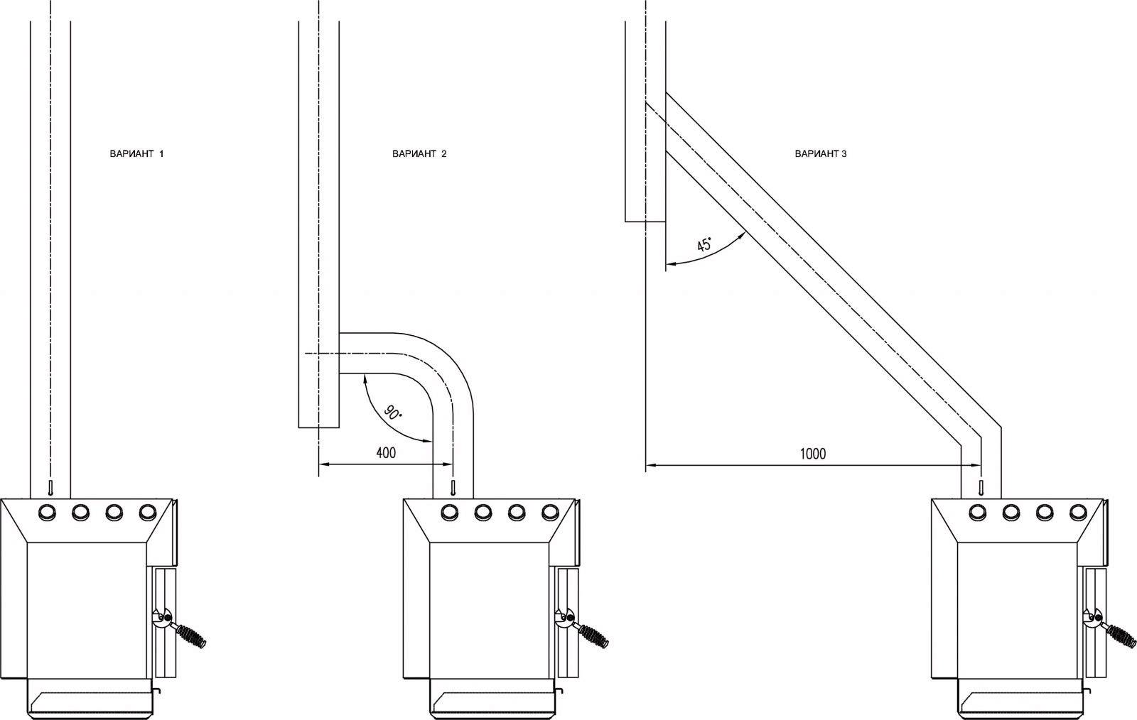 Cheminée pour poêle à ventre: schéma et conception de l'installation