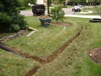 Pose d'un tuyau de drainage de vos propres mains: instructions pas à pas + analyse des nuances