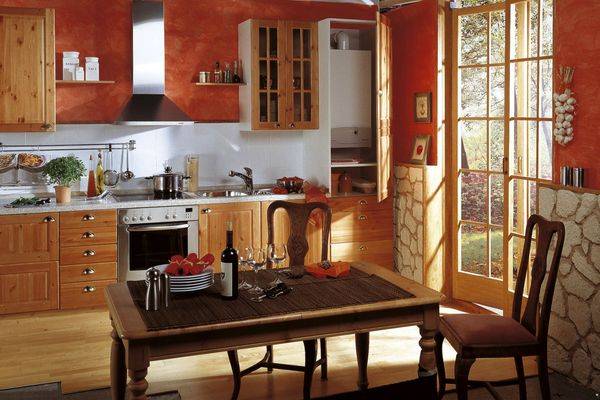 Nuances de conception de la conception d'une chaudière à gaz dans la cuisine