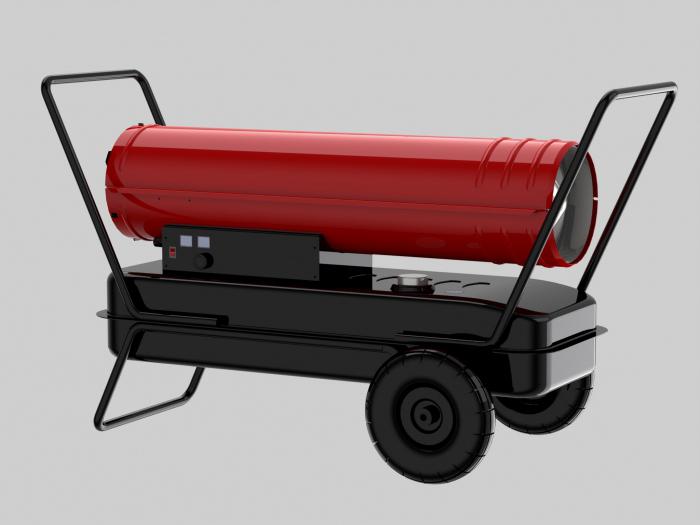 Chauffage direct et indirect du pistolet thermique diesel: appareil, principe de fonctionnement + aperçu des fabricants