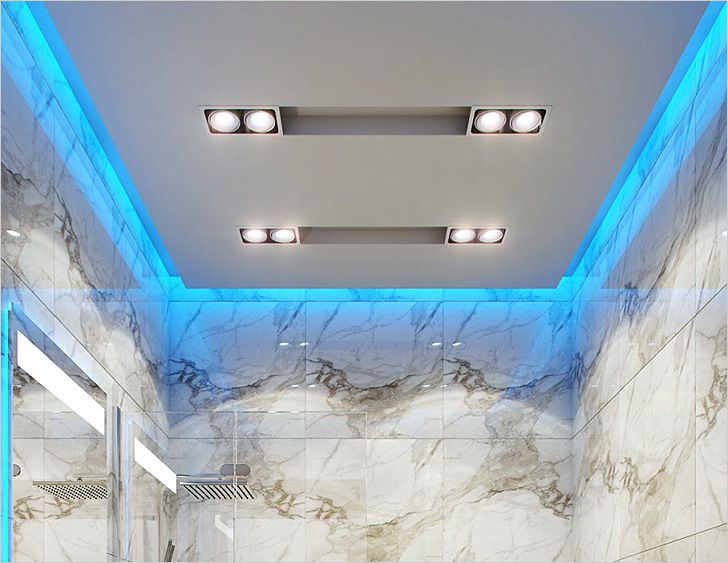 Éclairage dans la salle de bain: organiser l'éclairage LED de vos propres mains