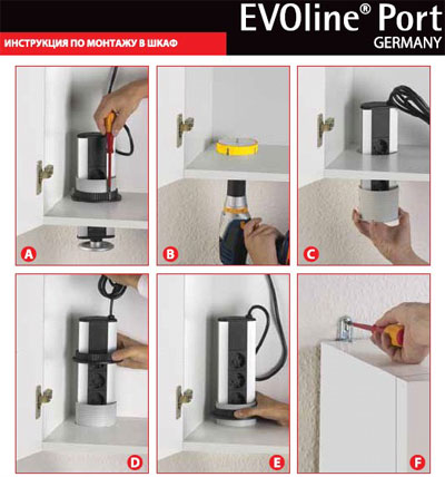 Prises de comptoir rétractables