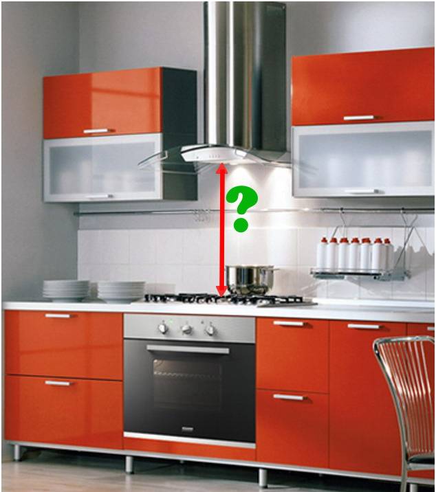 Distance entre la cuisinière à gaz et la hotte: normes et règles d'installation de l'appareil