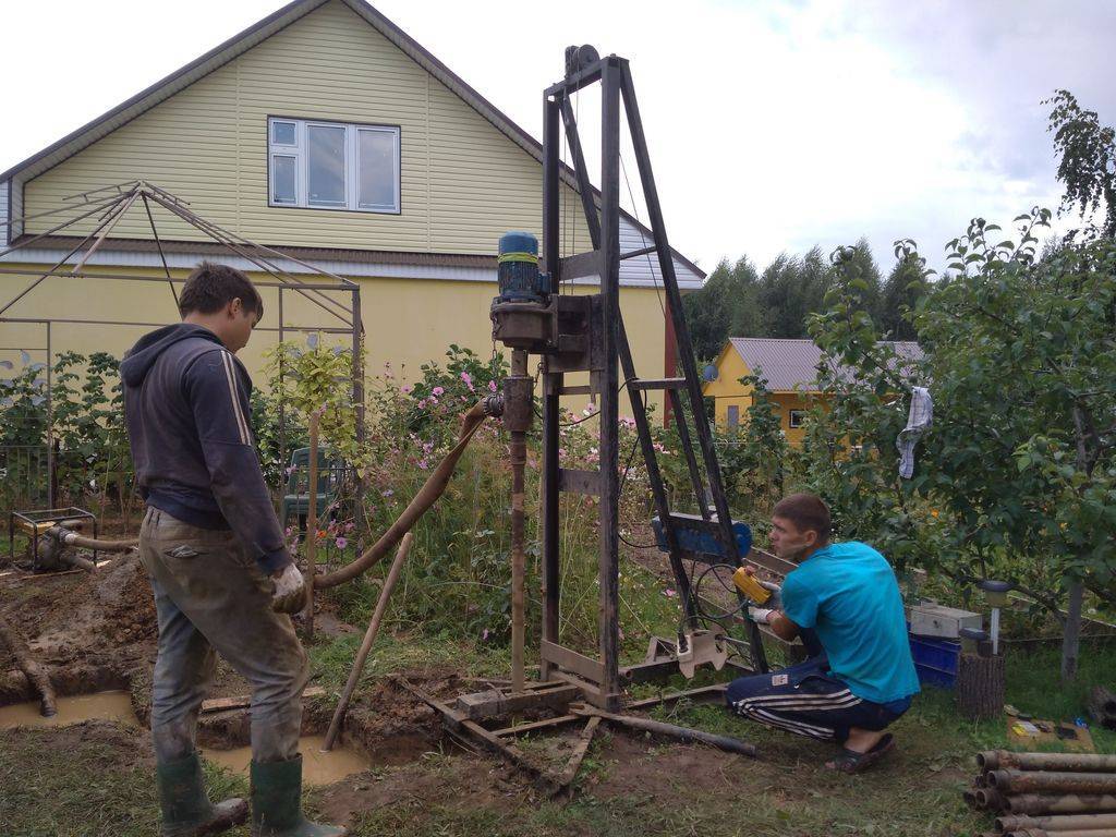 Forage d'un puits pour l'eau: bricolage toutes les étapes, matériel, processus