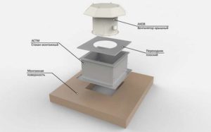 Ventilateurs d'évacuation des fumées de toit: objectif, unités d'installation, installation