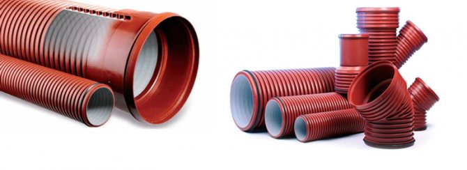 Tuyau d'égout rouge: dimensions du tuyau en pvc pour les eaux usées externes, en quoi il diffère du gris et de l'orange