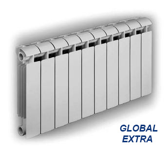 Vue d'ensemble des radiateurs de chauffage "Global"