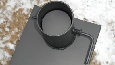 Registre pivotant pour tuyau rond et cheminée en pierre