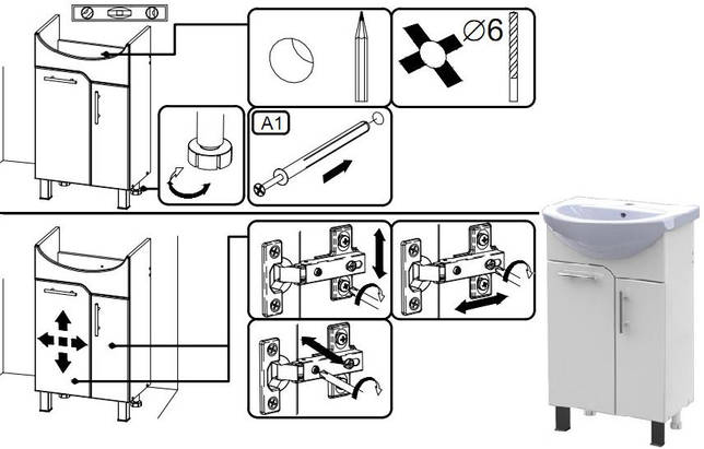 Comment fixer le lavabo de la salle de bain au mur: instructions détaillées pour la fixation