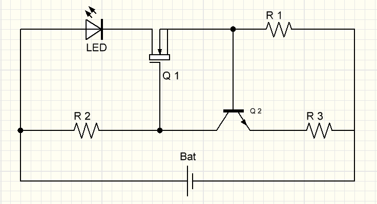 Circuit de lampe à LED : dispositif de commande simple