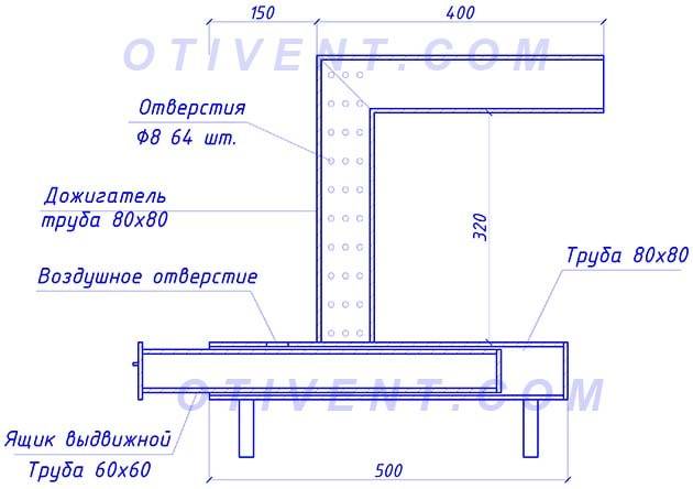 Chaudière à mazout avec circuit d'eau. Dessins et instructions de bricolage